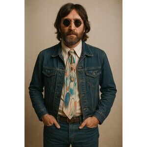Vintage 1991 Beatles “Let It Be” Silk Tie by Manhattan | Apple Corps Licensed |